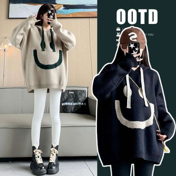 yi ran mei womens sweaters dopamine sweet autumn lazy joyful smiling face loose hooded pullover, White;black
yi ran mei womens sweaters dopamine sweet autumn lazy joyful smiling face loose hooded pullover, White;black