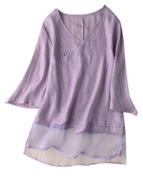 shuchan purple blouses for women chinese style ramie patchwork vneck three quarter sleeve spliced ladies 2105084695308, White
shuchan purple blouses for women chinese style ramie patchwork vneck three quarter sleeve spliced ladies 2105084695308, White