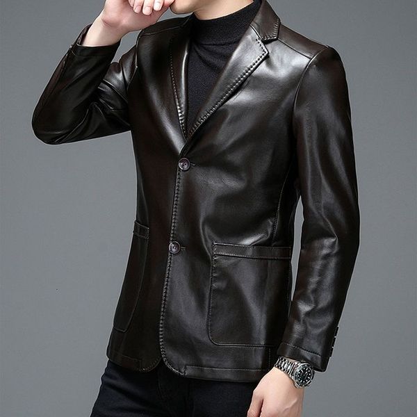 men's leather faux 2023 men jacket and coats spring autumn business casual classic real suit collar slim jackets t730 230831, Black
men's leather faux 2023 men jacket and coats spring autumn business casual classic real suit collar slim jackets t730 230831, Black