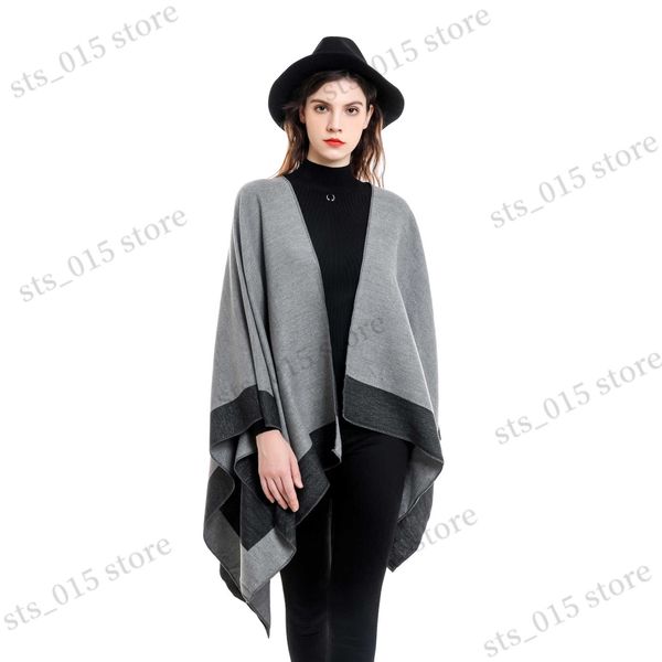 shawls women cashmere feel shawl lady double-sided winter cape spring autumn retro cardigan classic simple cloak soft large blanket t230901, Blue;gray
shawls women cashmere feel shawl lady double-sided winter cape spring autumn retro cardigan classic simple cloak soft large blanket t230901, Blue;gray