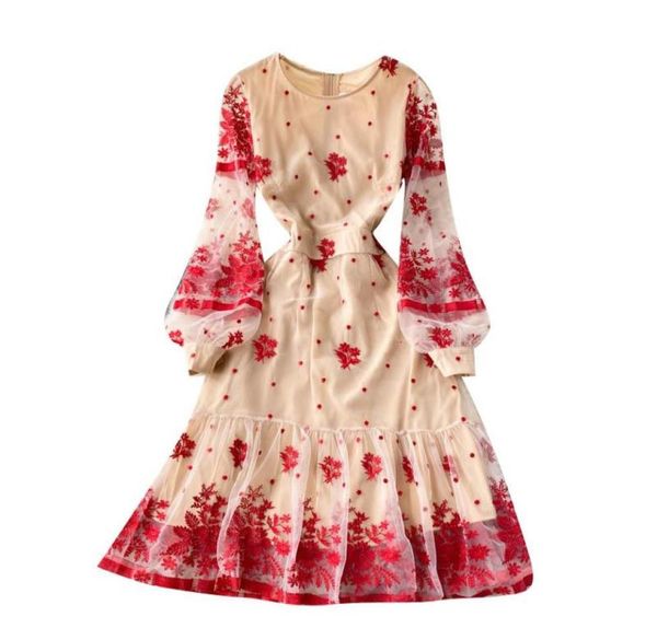 casual dresses spring autumn women oneck long sleeve slim dress vintage red flowers embroidery mesh runway2937518, Black;gray
casual dresses spring autumn women oneck long sleeve slim dress vintage red flowers embroidery mesh runway2937518, Black;gray