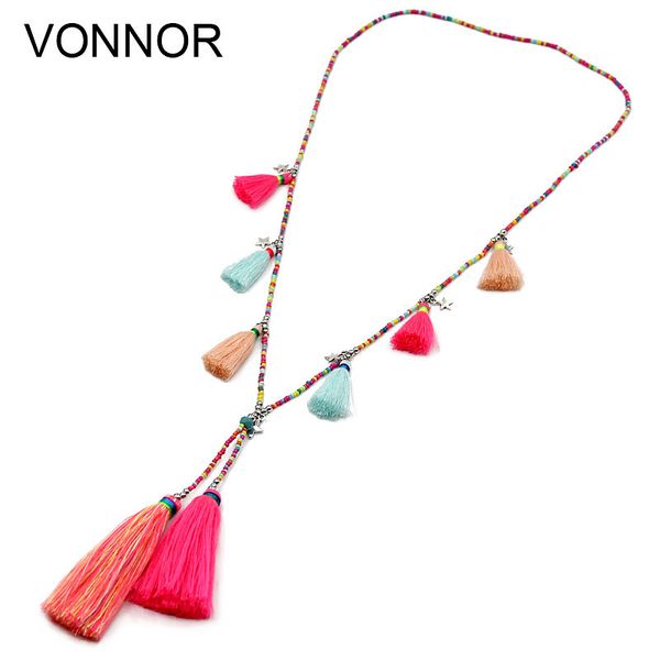 pendant necklaces vonnor jewelry women statement necklace bohemian handmade colorful strand tassel female accessories for dress 230831, Silver
pendant necklaces vonnor jewelry women statement necklace bohemian handmade colorful strand tassel female accessories for dress 230831, Silver