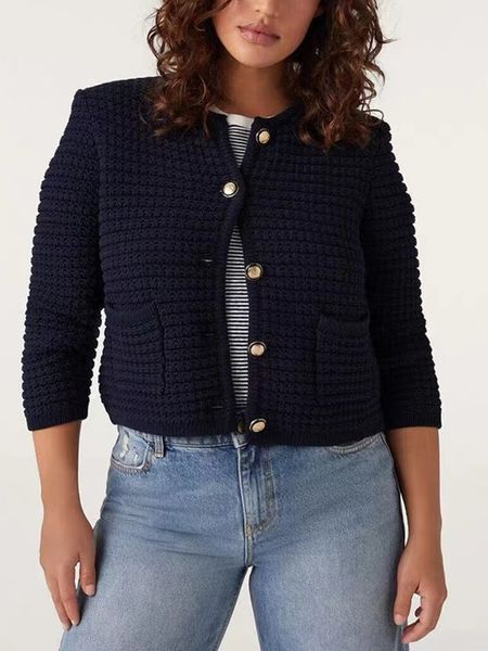 womens sweaters autumn and winter coat singlebreasted knitted cardigan women round neck cropped sweater 230831, White;black
womens sweaters autumn and winter coat singlebreasted knitted cardigan women round neck cropped sweater 230831, White;black