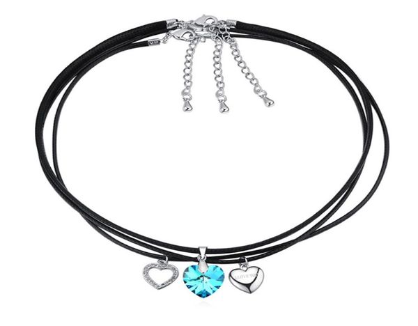 new arrival 8 colors fashionable leather rope jewelry black choker necklace set with rovski elements crystal hearts gift2272086, Golden;silver
new arrival 8 colors fashionable leather rope jewelry black choker necklace set with rovski elements crystal hearts gift2272086, Golden;silver
