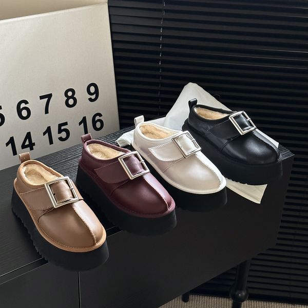 thick bottom ugglies boots slipper ceremony mini boot sandal cowhide leather tasman booties with big buckle platform shearling fur shoes wom, Black
thick bottom ugglies boots slipper ceremony mini boot sandal cowhide leather tasman booties with big buckle platform shearling fur shoes wom, Black