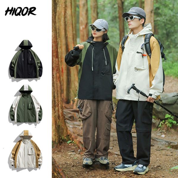 men's trench coats hiqor autumn windbreak dwaterproof jacket men outdoor jackets for casual street hoodie loose camping coat women coup, Tan;black
men's trench coats hiqor autumn windbreak dwaterproof jacket men outdoor jackets for casual street hoodie loose camping coat women coup, Tan;black