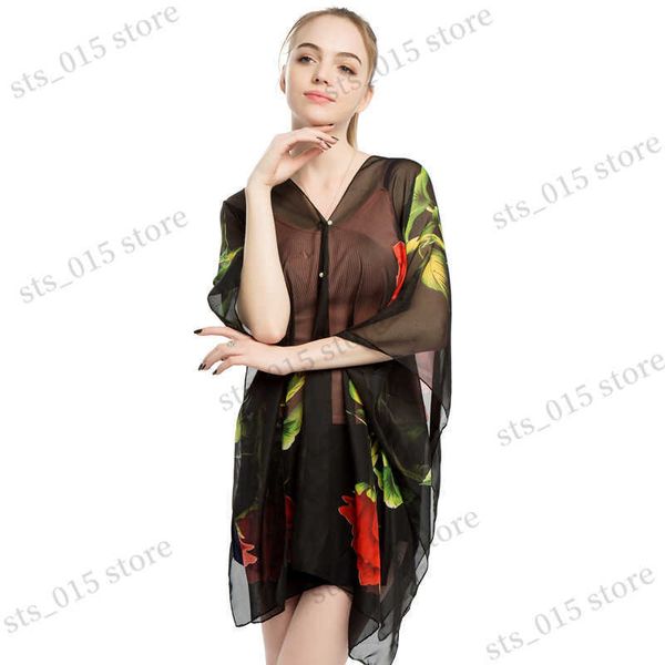shawls women sun protection shawl for cycling lady summer chiffon t-shirt holiday flower scarf bikini blouse breathable beach wrap t230901, Blue;gray
shawls women sun protection shawl for cycling lady summer chiffon t-shirt holiday flower scarf bikini blouse breathable beach wrap t230901, Blue;gray