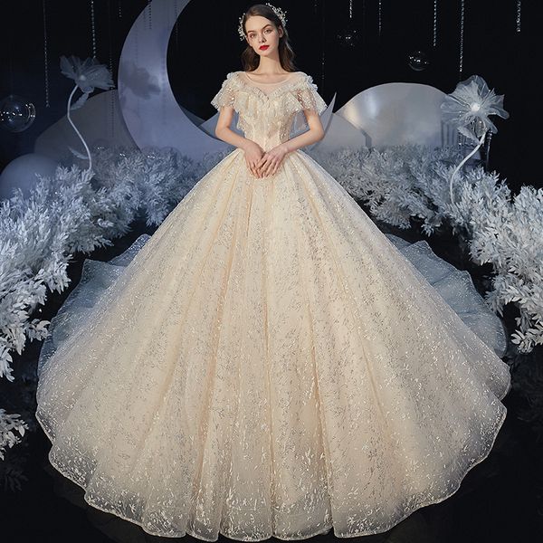 princess shiny gown wedding dresses for sale 2023 lace sheer crew neck custom made vintage style modest women bridal ball gowns bling lace a, White
princess shiny gown wedding dresses for sale 2023 lace sheer crew neck custom made vintage style modest women bridal ball gowns bling lace a, White