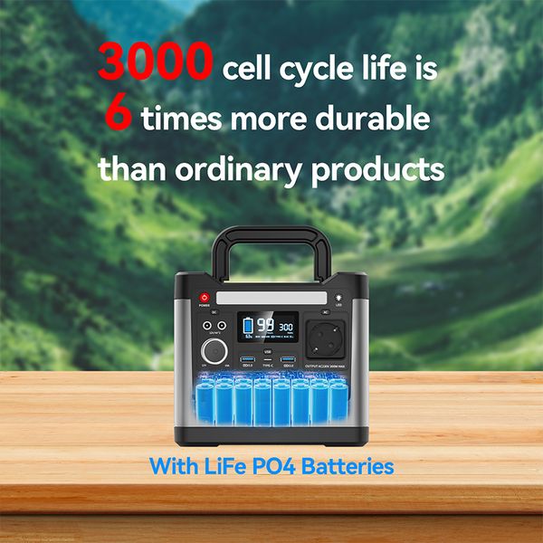 

Outdoor Lifepo4 Lithium Battery Power Supply 110V 220V Camping Solar Energy Generator Home Charging Solar Portable Power Station