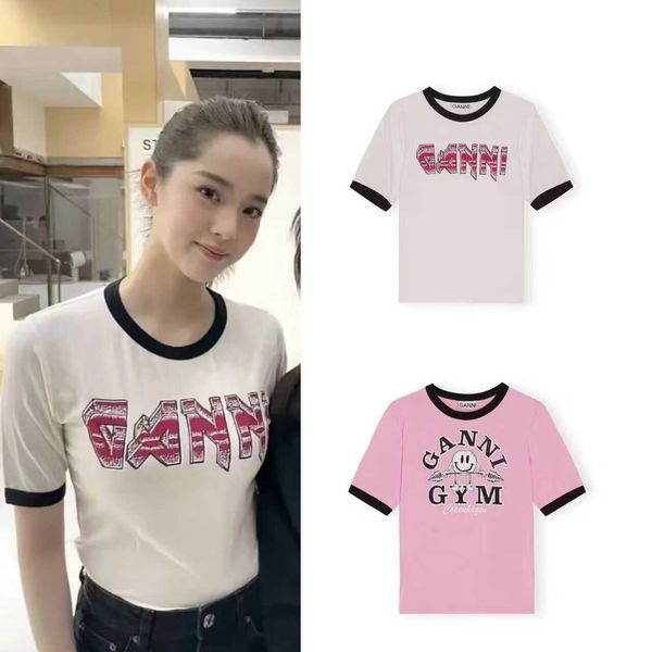 ganni 2023 designer t shirt classic new monogram round neck printed tee shirt womens casual short sleeve t-shirt, White
ganni 2023 designer t shirt classic new monogram round neck printed tee shirt womens casual short sleeve t-shirt, White