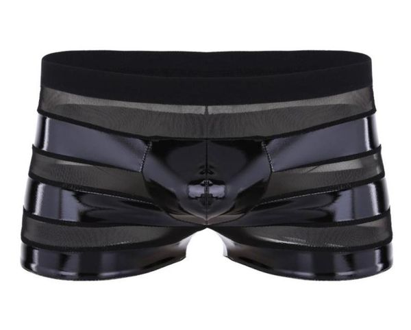 underpants mens erotic lingerie leather underwear wetlook faux mesh patchwork stripe low rise boxer briefs gay panties8701398, Black;white
underpants mens erotic lingerie leather underwear wetlook faux mesh patchwork stripe low rise boxer briefs gay panties8701398, Black;white