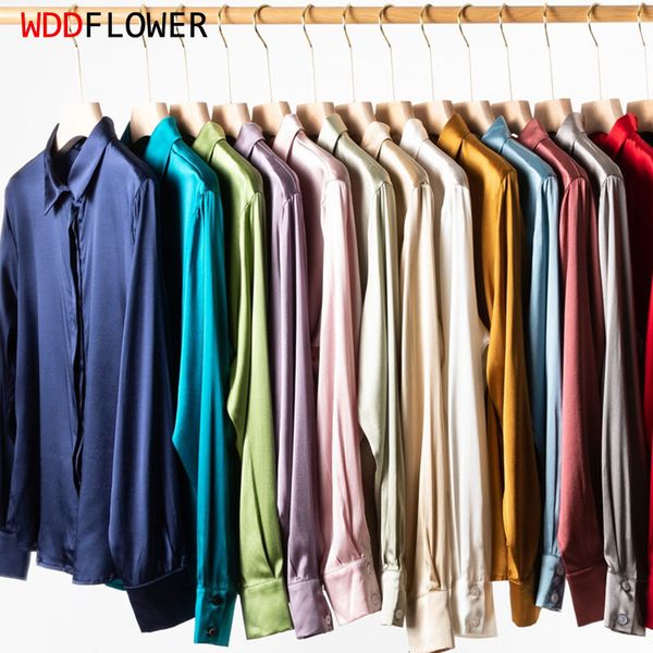 women's blouses shirts women's 93% mulberry silk 7% spandex 19 momme satin silk buttons down long sleeve shirt blouse office work, White
women's blouses shirts women's 93% mulberry silk 7% spandex 19 momme satin silk buttons down long sleeve shirt blouse office work, White