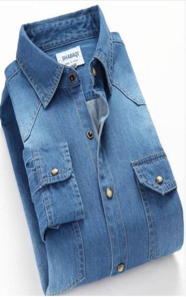 spring autumn men denim thin shirt long sleeve soft 100 cotton two pockets slim slight elastic jeans cowboy 4xl fast 1526051, White;black
spring autumn men denim thin shirt long sleeve soft 100 cotton two pockets slim slight elastic jeans cowboy 4xl fast 1526051, White;black