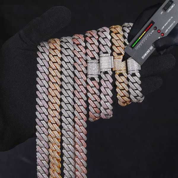 tuhe jewelry 14mm 2 rows real gold plated s925 vvs moissanite pass diamond tester cuban link chain necklace, Silver
tuhe jewelry 14mm 2 rows real gold plated s925 vvs moissanite pass diamond tester cuban link chain necklace, Silver