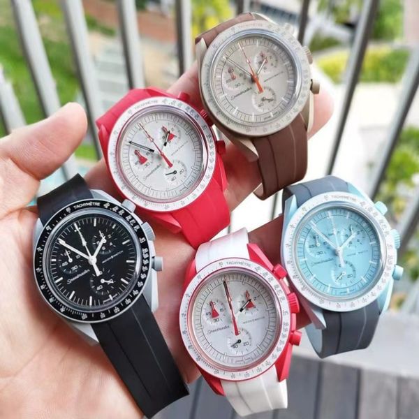 bioceramic planet moon mens watches full function quarz chronograph watch mission to mercury 42mm silica gel luxury watch limited edition ma, Slivery;brown
bioceramic planet moon mens watches full function quarz chronograph watch mission to mercury 42mm silica gel luxury watch limited edition ma, Slivery;brown