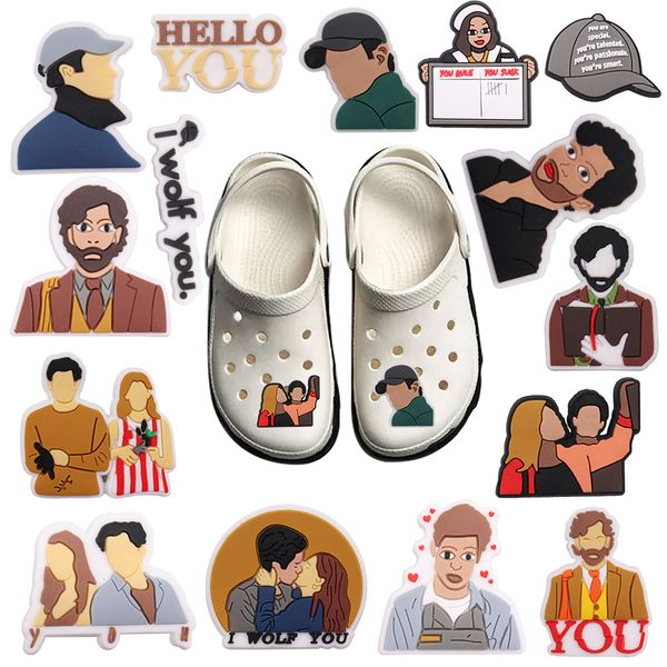 wholesale 100pcs pvc hello you man woman hat garden shoe charms buckle decorations for fashion button clog backpack, White;pink
wholesale 100pcs pvc hello you man woman hat garden shoe charms buckle decorations for fashion button clog backpack, White;pink