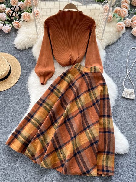 two piece dress singreiny women retro sweater suits fashion lantern sleeve sheath knitted lastic loose long skirt two pieces sets 230830, White
two piece dress singreiny women retro sweater suits fashion lantern sleeve sheath knitted lastic loose long skirt two pieces sets 230830, White