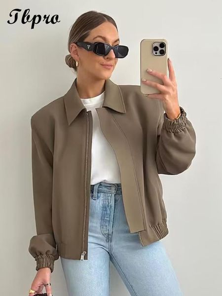 women's jackets fashion solid bomber jacket women elegant lapel zipper short coat spring autumn casual ladies restro windbreak coats 23, Black;brown
women's jackets fashion solid bomber jacket women elegant lapel zipper short coat spring autumn casual ladies restro windbreak coats 23, Black;brown