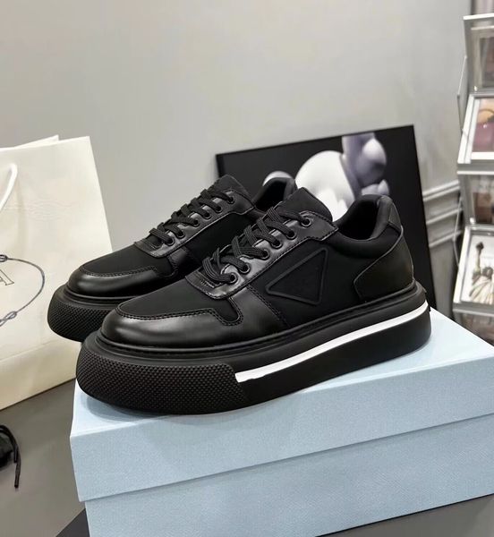 fashion macro re-nylon & brushed leather sneakers shoes men gabardine triangle rubber platform sole trainers comfort outdoor comfort footwea, Black
fashion macro re-nylon & brushed leather sneakers shoes men gabardine triangle rubber platform sole trainers comfort outdoor comfort footwea, Black