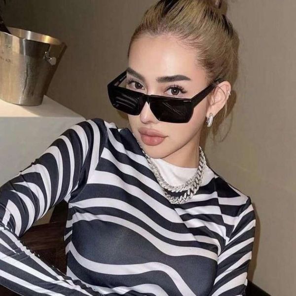 shaped fashion sunglasses cai xukun cool ultraviolet men, White;black 
shaped fashion sunglasses cai xukun cool ultraviolet men, White;black