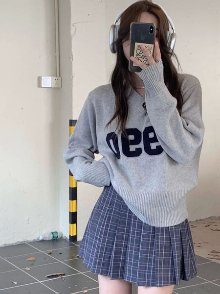 women's sweaters 1990 letter autumn knitted sweater women vneck harajuku jumpers long sleeve casual pullovers loose vintage 90's k, White;black
women's sweaters 1990 letter autumn knitted sweater women vneck harajuku jumpers long sleeve casual pullovers loose vintage 90's k, White;black