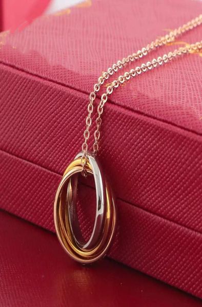 fashion selling men women couple necklace three loop mix color pendant necklaces jewelry stainless steel no fade gift with link ch6812051, Silver
fashion selling men women couple necklace three loop mix color pendant necklaces jewelry stainless steel no fade gift with link ch6812051, Silver