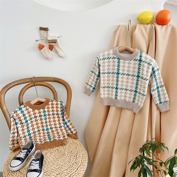 pullover kids knitted sweaters plaid casual autumn winter brand knit cardigan cute girl boy retro designer children clothes 2013 230830, Blue
pullover kids knitted sweaters plaid casual autumn winter brand knit cardigan cute girl boy retro designer children clothes 2013 230830, Blue