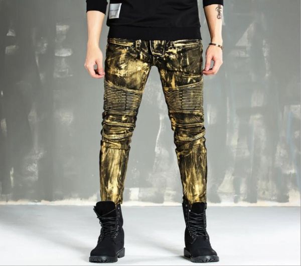 highquality new gold silver coated men jeans elastic skinny slim biker jeans man motorcycle pants hip hop nightclub style7984509, Blue
highquality new gold silver coated men jeans elastic skinny slim biker jeans man motorcycle pants hip hop nightclub style7984509, Blue