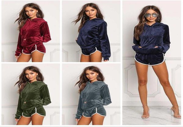 women fashion sportswear autumn gold velvet tracksuit womens two piece set hooded hoodies short pants casual sporting suits4596091, Black;white
women fashion sportswear autumn gold velvet tracksuit womens two piece set hooded hoodies short pants casual sporting suits4596091, Black;white
