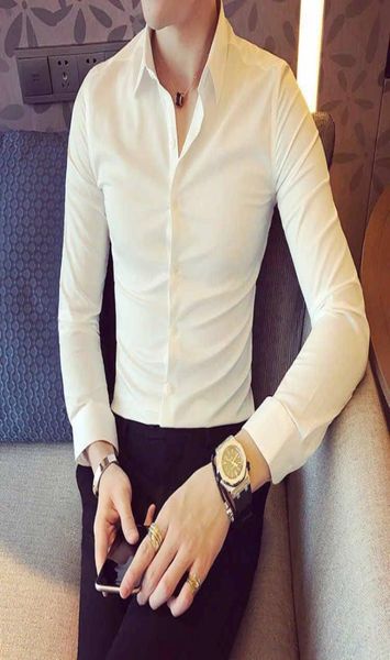 2022 new autumn men all match dress shirt long sleeve slim male designer solid fit business formal shirts u489959946, White;black
2022 new autumn men all match dress shirt long sleeve slim male designer solid fit business formal shirts u489959946, White;black