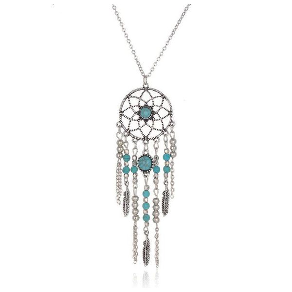 pendant necklaces bohemia style retro tassel feathers turquesa necklace 78cm dream catcher sweater for women girl 230831, Silver
pendant necklaces bohemia style retro tassel feathers turquesa necklace 78cm dream catcher sweater for women girl 230831, Silver