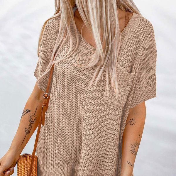 women's sweaters streetwear simplicity fashion loose casual solid color hollow out vneck pocket short sleeve pullover clothing 230831, White;black
women's sweaters streetwear simplicity fashion loose casual solid color hollow out vneck pocket short sleeve pullover clothing 230831, White;black