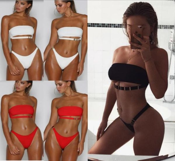 summer girls fashion black white red bikini metail detailed two piece sets swimsuits4484869, White;black
summer girls fashion black white red bikini metail detailed two piece sets swimsuits4484869, White;black