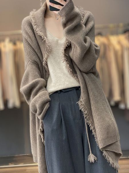 women's sweaters women oversized cardigans autumn winter 100 merino wool sweater thick warm casual cashmere knitwear korean fashion 230, White;black
women's sweaters women oversized cardigans autumn winter 100 merino wool sweater thick warm casual cashmere knitwear korean fashion 230, White;black