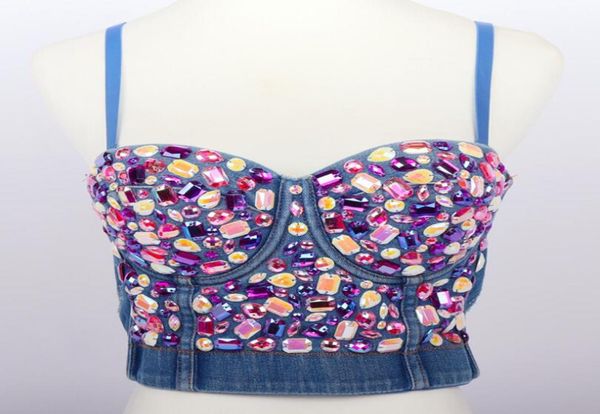 2020 fashion denim rhines camisole women's corset bustier bra night club party backless vest plus size jean crop 664487, Black;white
2020 fashion denim rhines camisole women's corset bustier bra night club party backless vest plus size jean crop 664487, Black;white