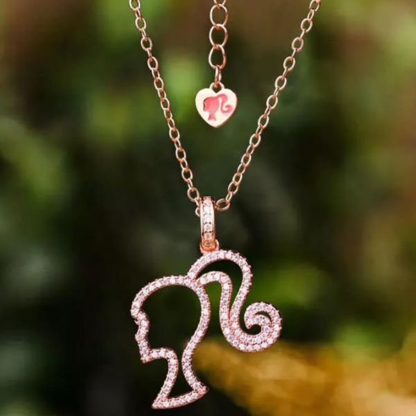 creative pendant human head necklace simple and luxury versatile peach heart tail chain, Silver
creative pendant human head necklace simple and luxury versatile peach heart tail chain, Silver