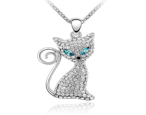 charm jewelry kitty crystal pendant necklace made with rovski elements women necklace white gold plated 7075671908, Silver
charm jewelry kitty crystal pendant necklace made with rovski elements women necklace white gold plated 7075671908, Silver