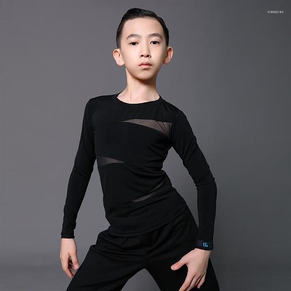 stage wear latin dance shirt boys costumes black long sleeve dancewear cha samba ballroom competition dress dn7116258k, Black;red
stage wear latin dance shirt boys costumes black long sleeve dancewear cha samba ballroom competition dress dn7116258k, Black;red