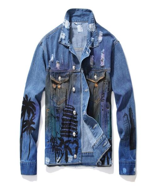 new men039s male casual loose coconut palm printed jean jacket fashion holes ripped denim coat letters painted outerwear8955926, Black
new men039s male casual loose coconut palm printed jean jacket fashion holes ripped denim coat letters painted outerwear8955926, Black