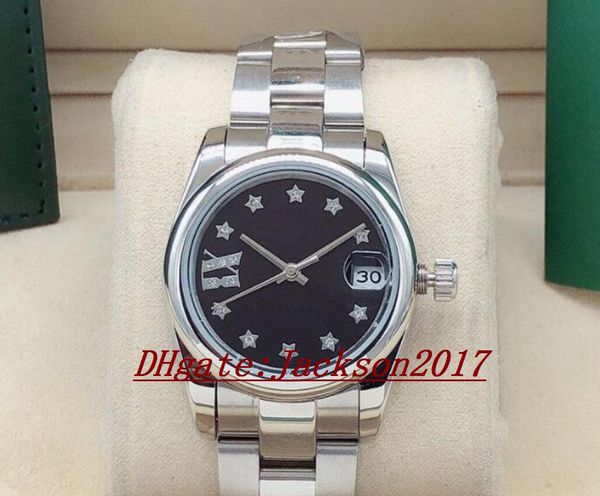 31mm women's automatic mechanical watch ladies watches five-pointed star face womens stainless steel folding buckle sport waterproof wr, Slivery;brown
31mm women's automatic mechanical watch ladies watches five-pointed star face womens stainless steel folding buckle sport waterproof wr, Slivery;brown