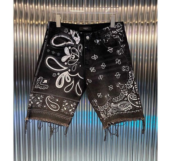 2022 new european and american high street s washed and made old black cashew flower five point pants straight tube cowboy shorts men7156446, White;black
2022 new european and american high street s washed and made old black cashew flower five point pants straight tube cowboy shorts men7156446, White;black
