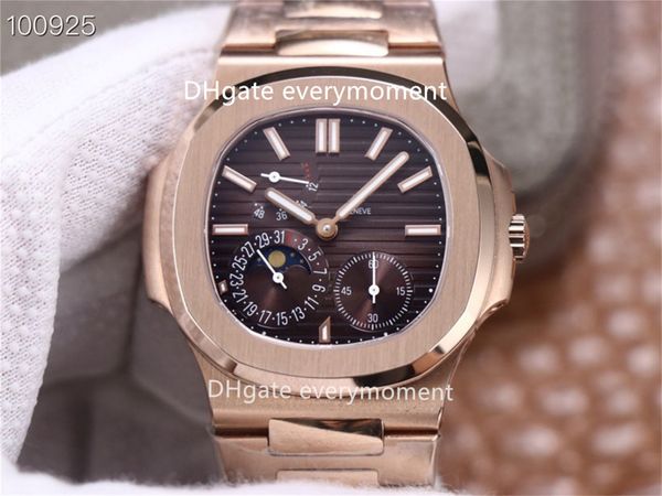 moonlight watch 40.5mm pp 2813 movement automatic mechanical men's watches stainless steel waterproof glow nautilus 5712 sapphire wrist, Slivery;brown
moonlight watch 40.5mm pp 2813 movement automatic mechanical men's watches stainless steel waterproof glow nautilus 5712 sapphire wrist, Slivery;brown