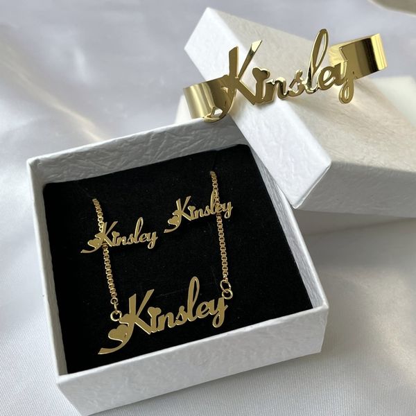 jewelry duoying custom nameplate jewelry set personalized name bangles customized letter studs box chain id necklace for kids gft 230830, Red;brown
jewelry duoying custom nameplate jewelry set personalized name bangles customized letter studs box chain id necklace for kids gft 230830, Red;brown