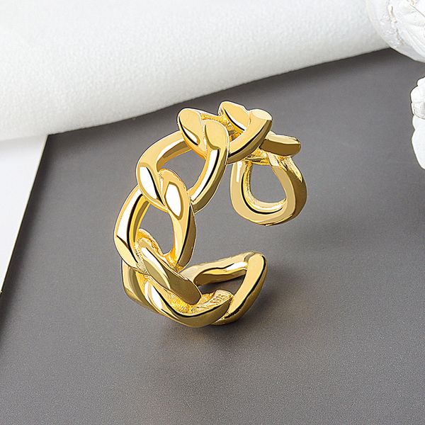new hollow chain open ring, sterling silver high-grade personalized smooth ring, Slivery;golden
new hollow chain open ring, sterling silver high-grade personalized smooth ring, Slivery;golden