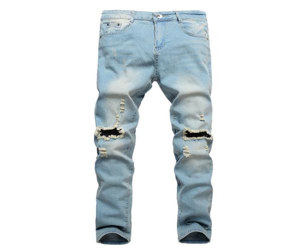 new 2018 blue men039s hole jeans01234567891011124162361