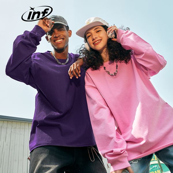 men's t-shirts inflation black plain long sleeve t shirts spring candy color oversized cotton tees hip hop t-shirts 230830, White;black 
men's t-shirts inflation black plain long sleeve t shirts spring candy color oversized cotton tees hip hop t-shirts 230830, White;black