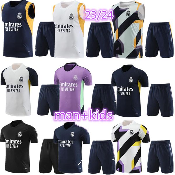23 24 soccer tracksuits sets real madrids tracksuit set short sleeve shorts men kid football kit survetement madrides sleeveless vest traini, Black
23 24 soccer tracksuits sets real madrids tracksuit set short sleeve shorts men kid football kit survetement madrides sleeveless vest traini, Black