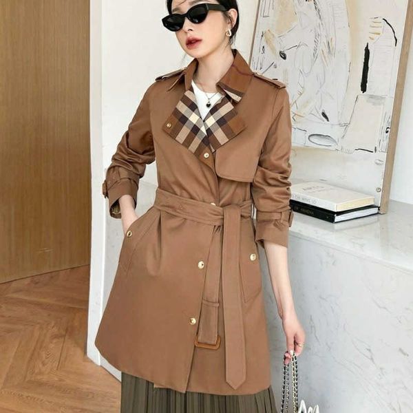tb plaid windbreaker women trench coat bur designer jacket lapel casual clothing women's long jackets, Tan;black
tb plaid windbreaker women trench coat bur designer jacket lapel casual clothing women's long jackets, Tan;black