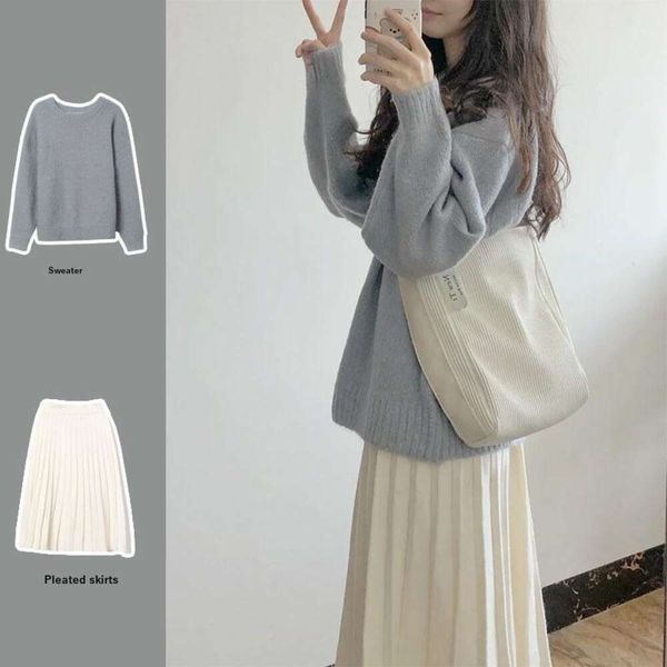 early autumn salt series wear womens sweaters temperament goddess fan yang qi age reduction fashion sweater dress, White;black
early autumn salt series wear womens sweaters temperament goddess fan yang qi age reduction fashion sweater dress, White;black