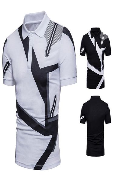 new summer polos black white geometry printing shirts cotton short sleeve slim fit casual tees for men4538566, White;black
new summer polos black white geometry printing shirts cotton short sleeve slim fit casual tees for men4538566, White;black